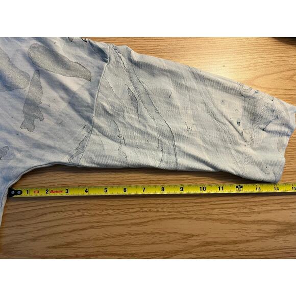 Pure J.Jill Blue Marbled Top Blouse - Picture 10 of 10